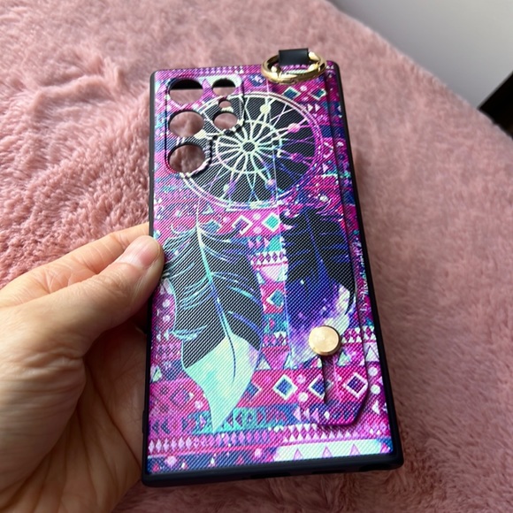 For Samsung Galaxy S22 ultra phone case with wrist strap kickstand keychain ring - Picture 11 of 17